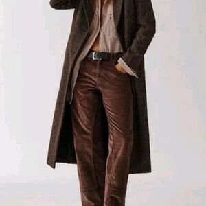 FREE PEOPLE We the Free Risk Taker Cord Straight Leg Jeans Chocolate Truffle 31